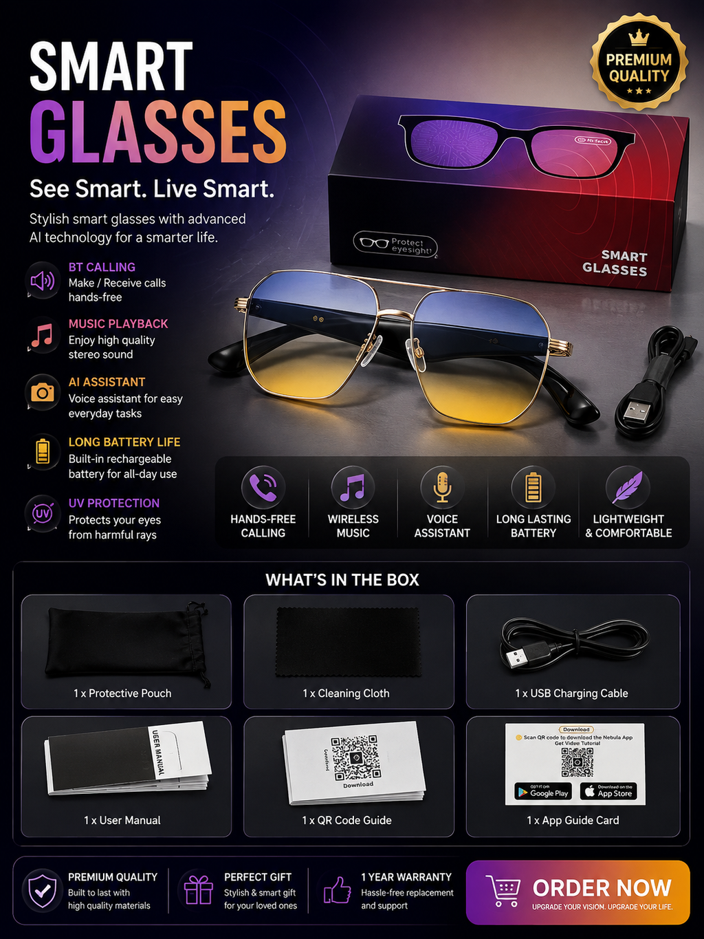 AI Smart Translation Glasses