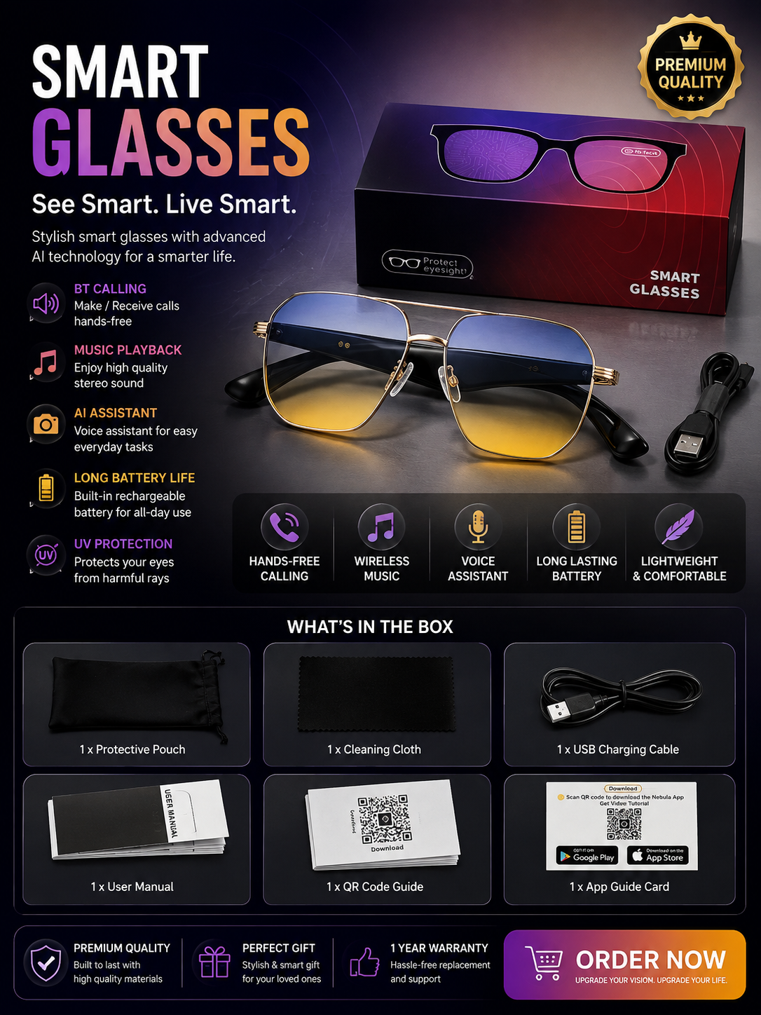 AI Smart Translation Glasses