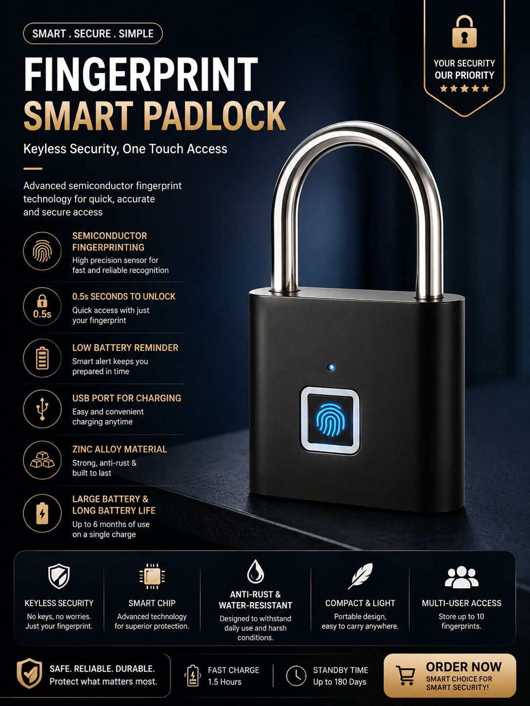Fingerprint Padlock