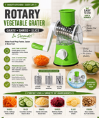 3-in-1 Manual Rotary Vegetable Slicer