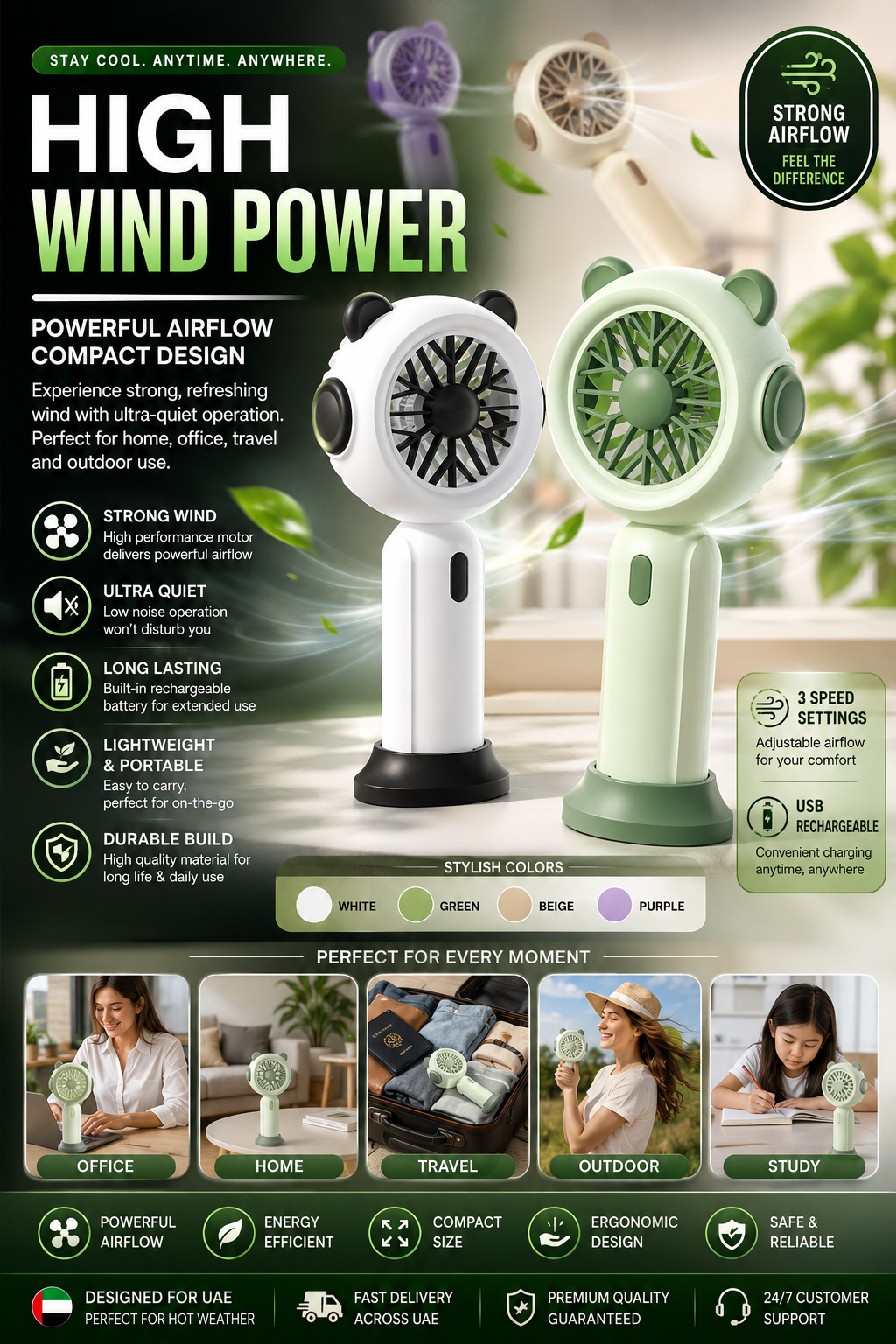 Mini Fan USB Rechargeable