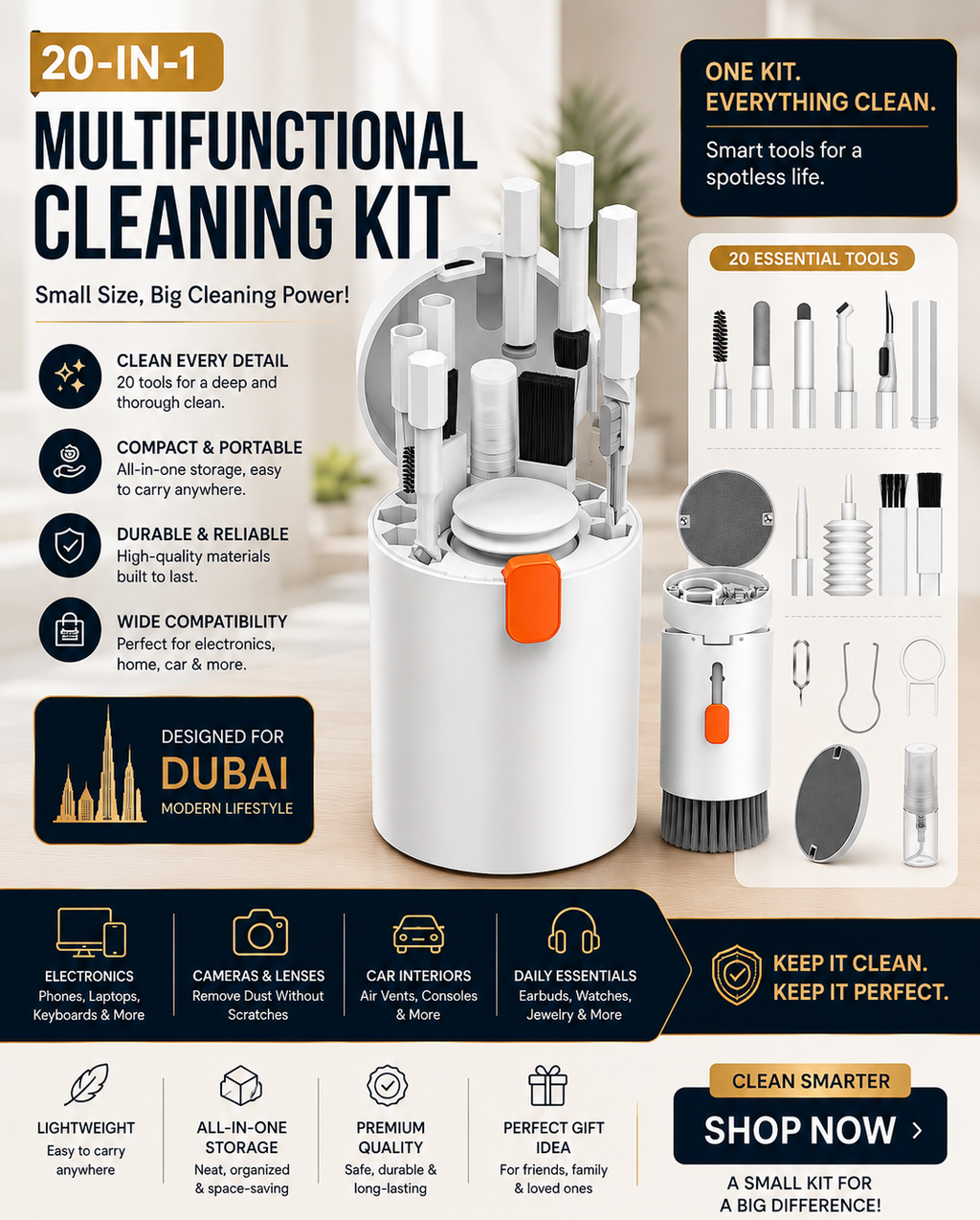 20 in 1 Electronic Cleaning Brush Kit