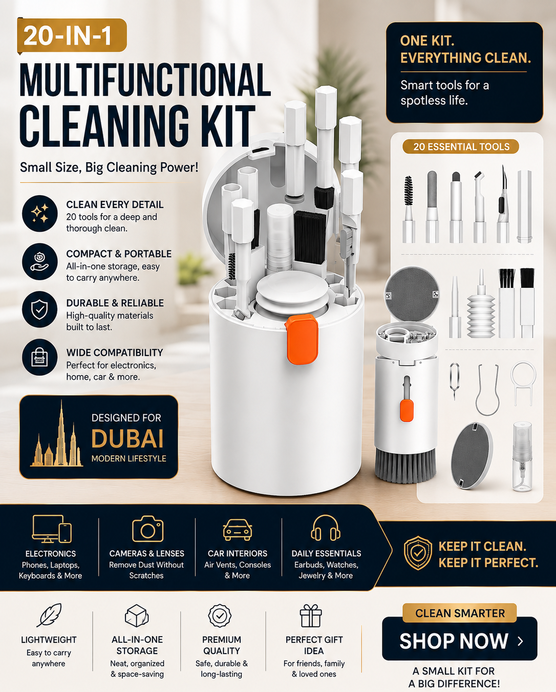 20 in 1 Electronic Cleaning Brush Kit
