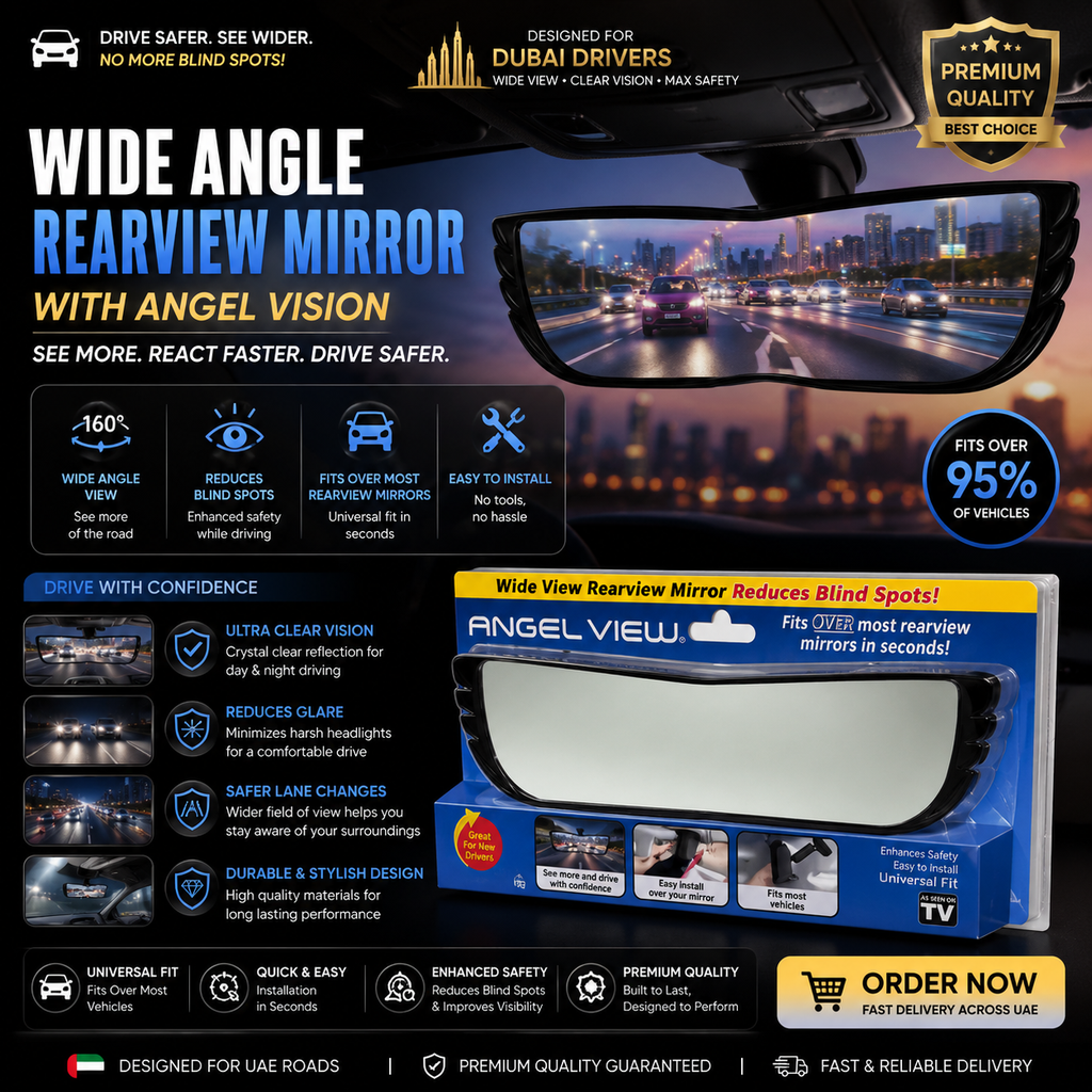 Wide Angle Rearview Mirror With Angel Vision