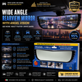 Wide Angle Rearview Mirror With Angel Vision