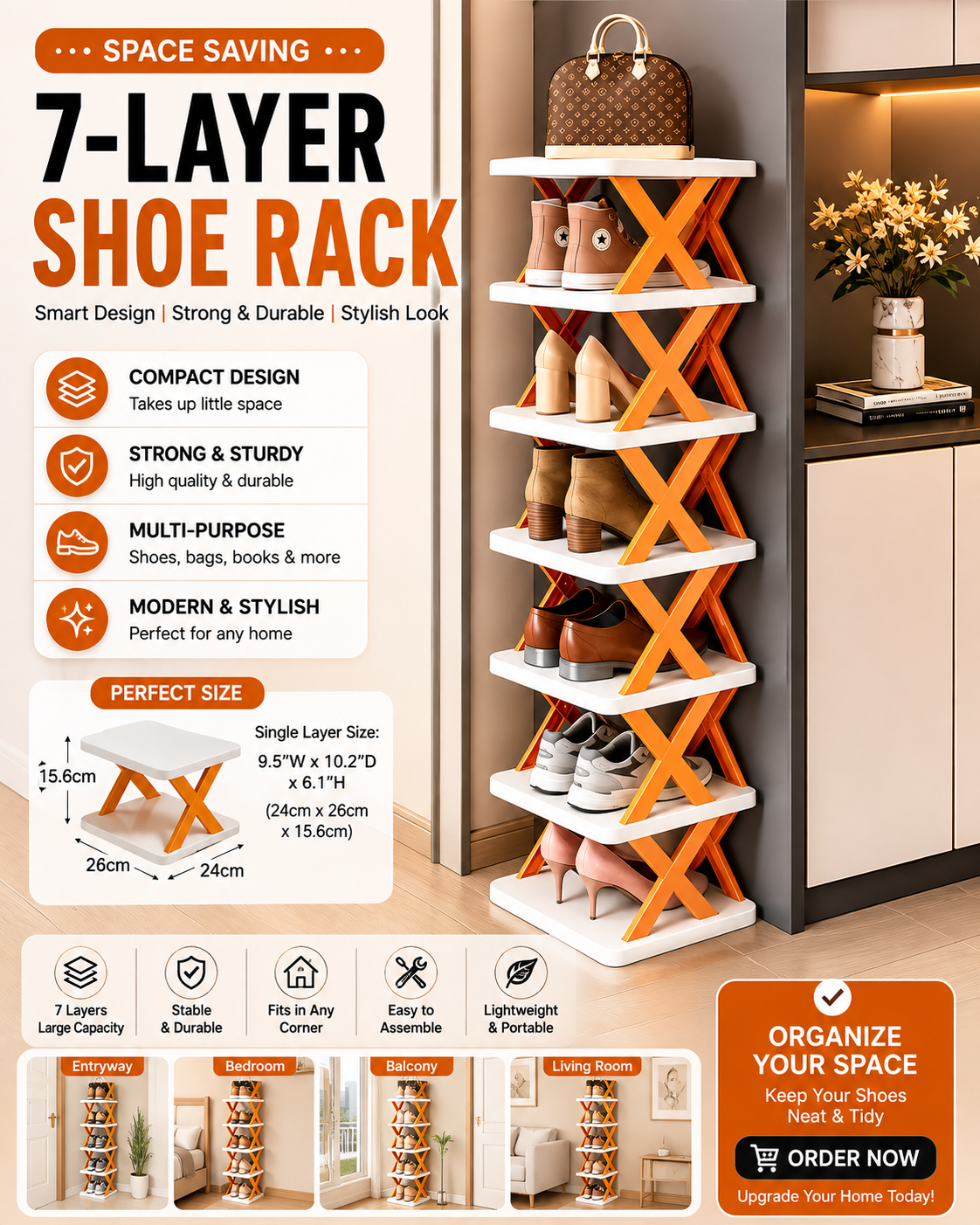Foladable Shoe rack