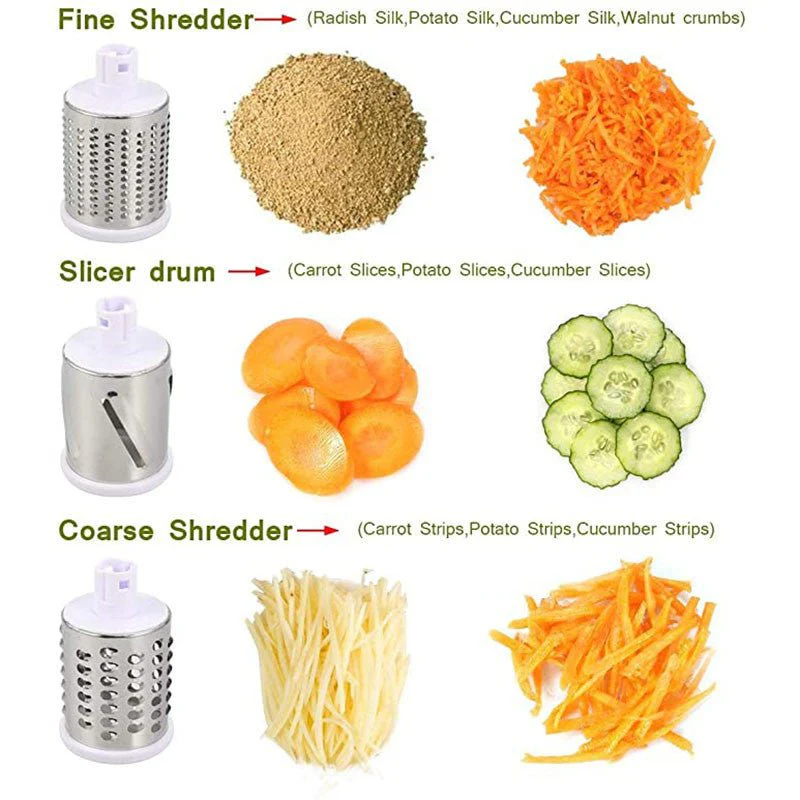3-in-1 Manual Rotary Vegetable Slicer