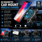 Compatible With Apple, QI Magnetic Car Mount Wireless Charger