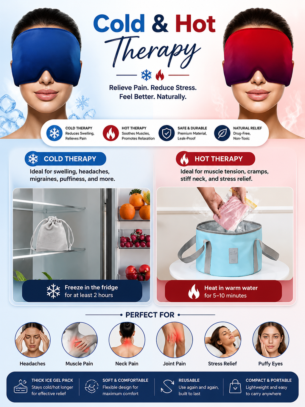 Hot &amp; Cold Therapy Relief Cap