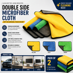 Double Side Microfiber Cloth (Pack of 2)