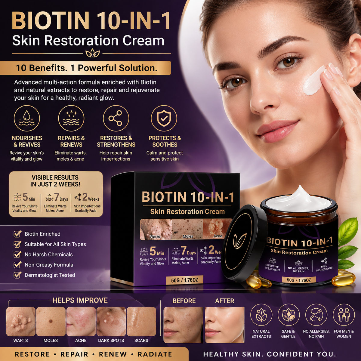 BIOTIN 10-IN-1 Skin Restoration Cream