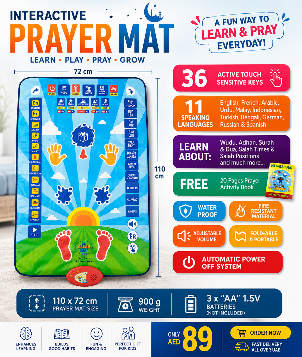Educational Smart Prayer Mat for Kids