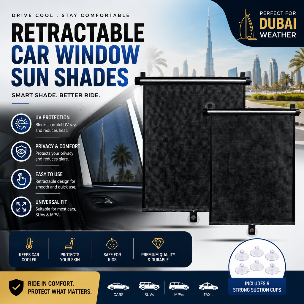 Retractable Car Window Sun Shades